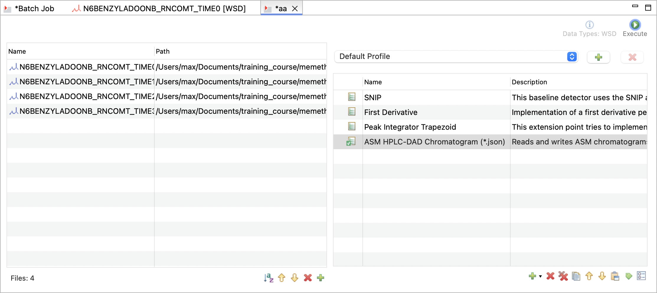 Batch process steps